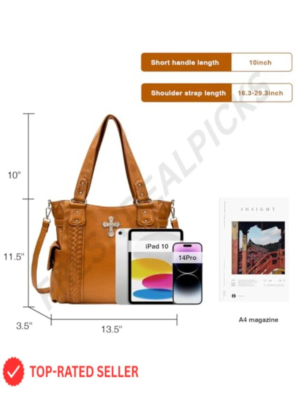 Women's Large Western Hobo Bag With Crossbody Strap Faux Leather Vintage Handbag